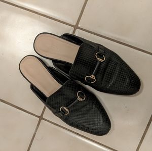 Aldo black mules, Size 8